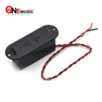 50pcs guitar bass active pickup 9v volt battery cover box case holder abs with adapter cable guitarra accessories