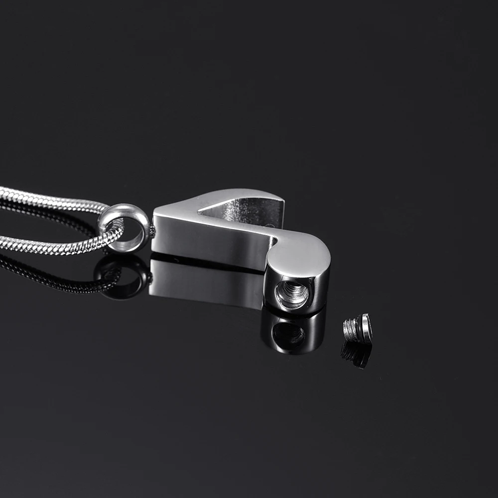 

IJD9875 Stainless Steel Music Note Urn Pendant Locket Ash Keepsake Memorial Jewelry