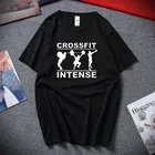 Футболка мужская для фитнеса Crossfit Intense, тенниска из премиум хлопка с коротким рукавом, модная рубашка, лето 2019