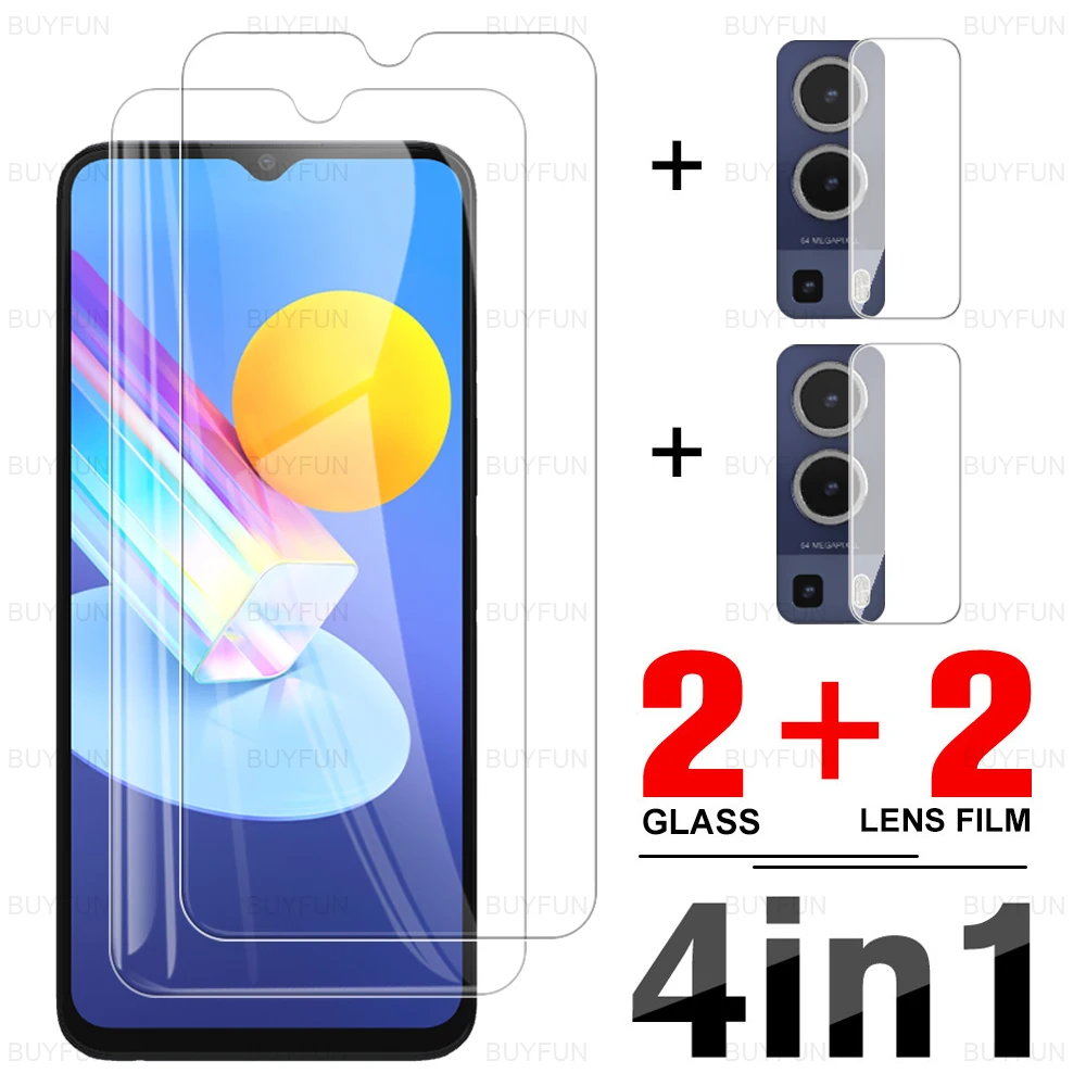 4in1 Tempered Glass For Vivo Y72 Y52 5G Camera Lens Protective Film For Vivo Y 31 51 20 20i 1S 11 20