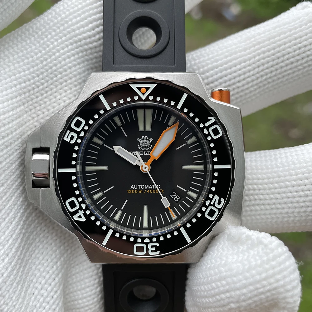 

Мужские наручные часы STEELDIVE SD1969 V3, водонепроницаемые Роскошные большие часы NH35 с автоматическим двухсторонним безелем, Супер Светящиеся На...