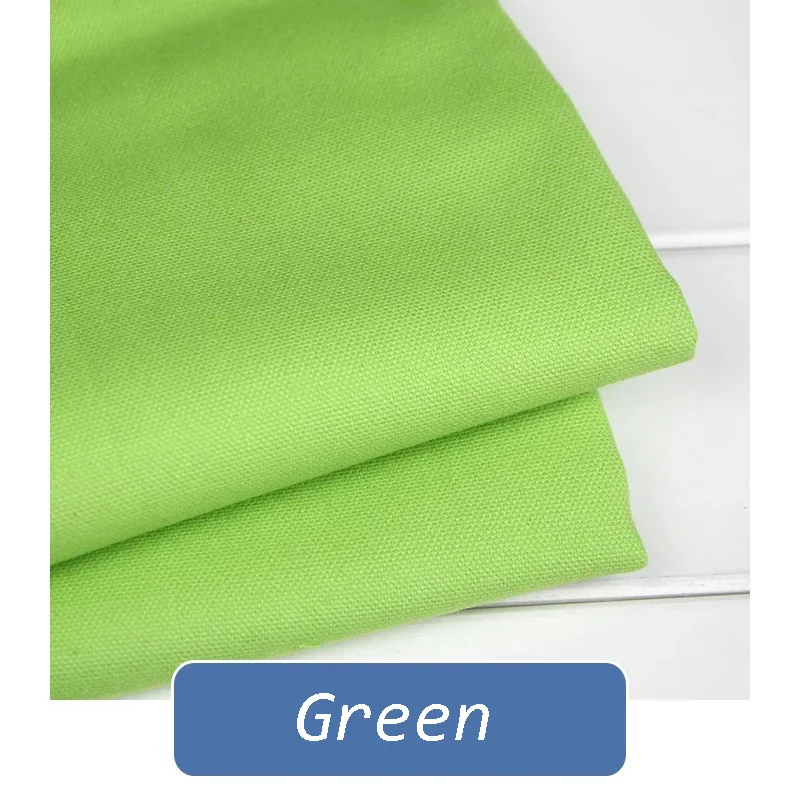 Green 50 см* 150 см хлопок плотная парусиновая ткань, ручная работа DIY лоскутное шитье мешок рисование на ткани холст - Цвет: Green