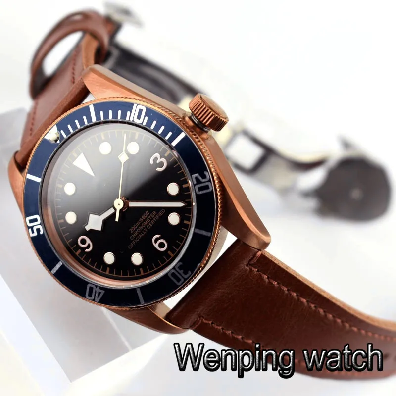 Часы мужские механические с сапфировым стеклом 41 мм|Мужские часы| |