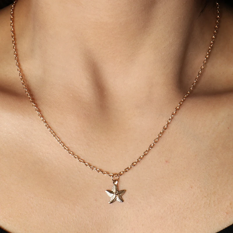 Новинка, Позолоченное серебряное ожерелье с маленьким сердцем, s Bijoux для женщин, воротники, модные ювелирные изделия, ожерелье с кулоном, брелок - Окраска металла: Style 14