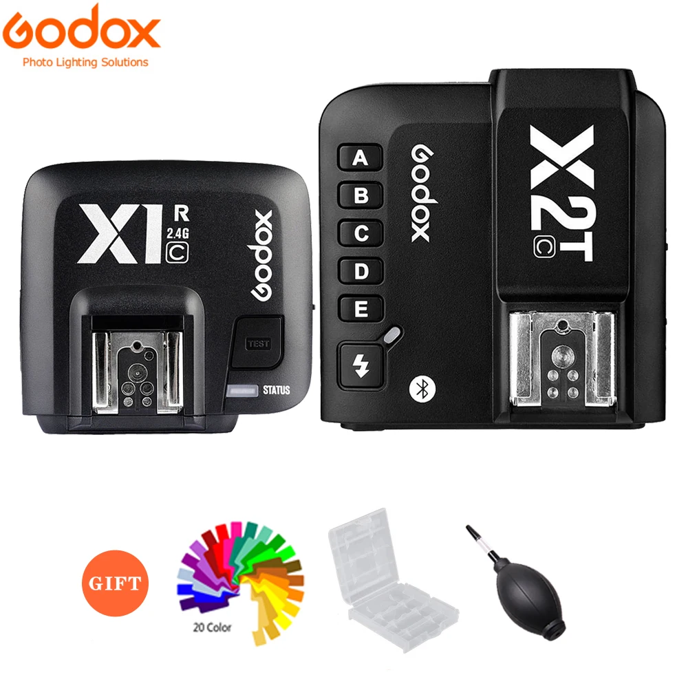 Беспроводная вспышка передатчик Godox X2 с ресивером для Canon Nikon Sony|Фотовспышки| |
