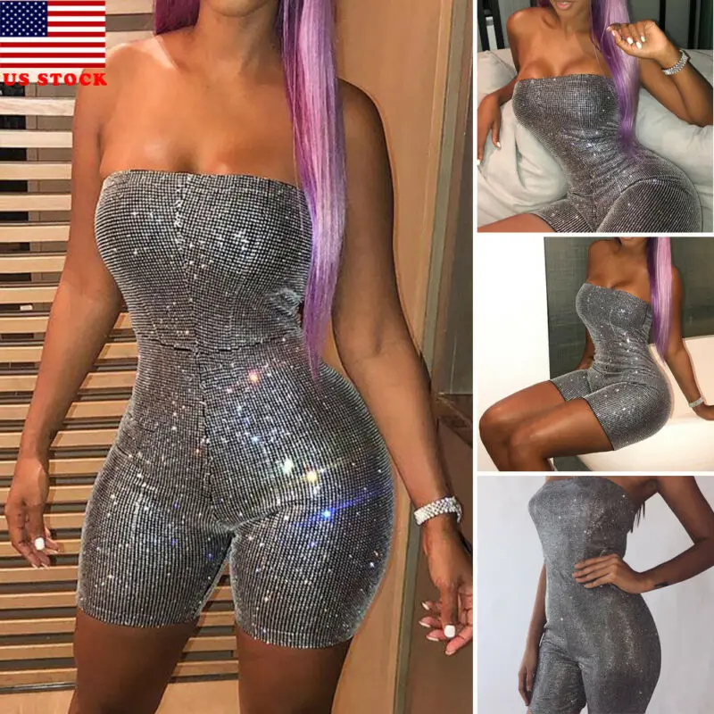 Новинка Женская Клубная одежда шорты комбинезон футляр облегающая для вечерние