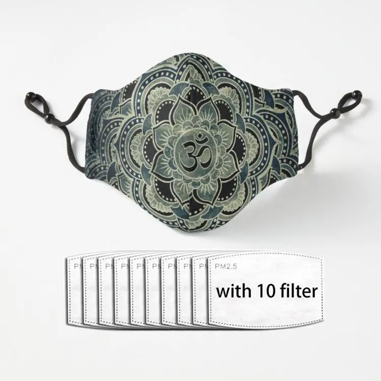 

Sacred ohm symbol dark Half Face Mouth Muffle Dustproof Masks Anti-dust Black Casual Warm Unisex Mask