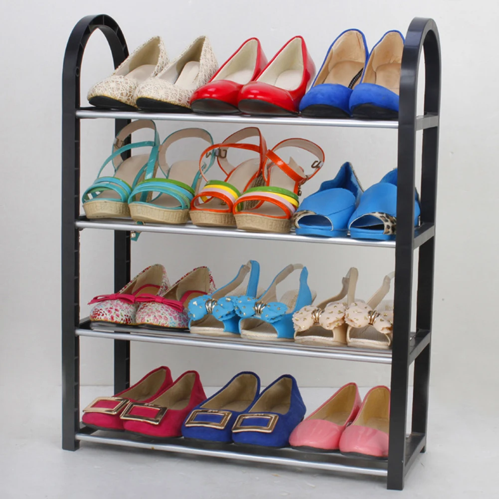 3/4/5 Layer Stainless Steel Shoe Rack Shelf Organizer Pipe Holder Convenient Practical Storage Container | Дом и сад