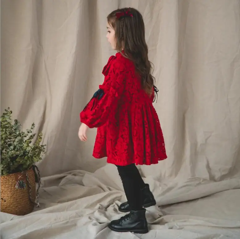 Платье для девочек-подростков зимнее утепленное рождественское платье девочек