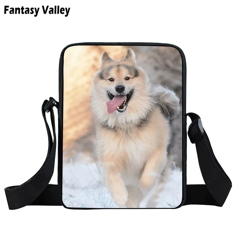 Забавная миниатюрная сумка хаски мессенджер с принтом животных для девочек