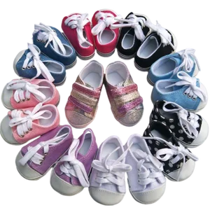 Обувь для кукол размером 7 см, подходит для кукол-новорожденных размером 43 см, обувь для кукол-новорожденных, спортивная обувь для кукол размером 18 дюймов