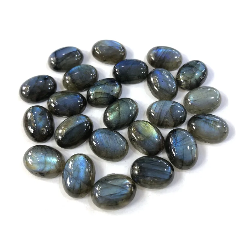 Овальные бусины из лабрадорита 12*16 мм 3 шт