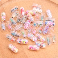 12pcs capsule resin charms for jewelry making cute pendant diy earings keychain jewelry accessories