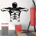 Стикер настенный для спортзала, бодибилдинг, наклейка для спортсмена, мышечные наклейки для мальчиков, декор для комнаты, съемные аксессуары для украшения дома