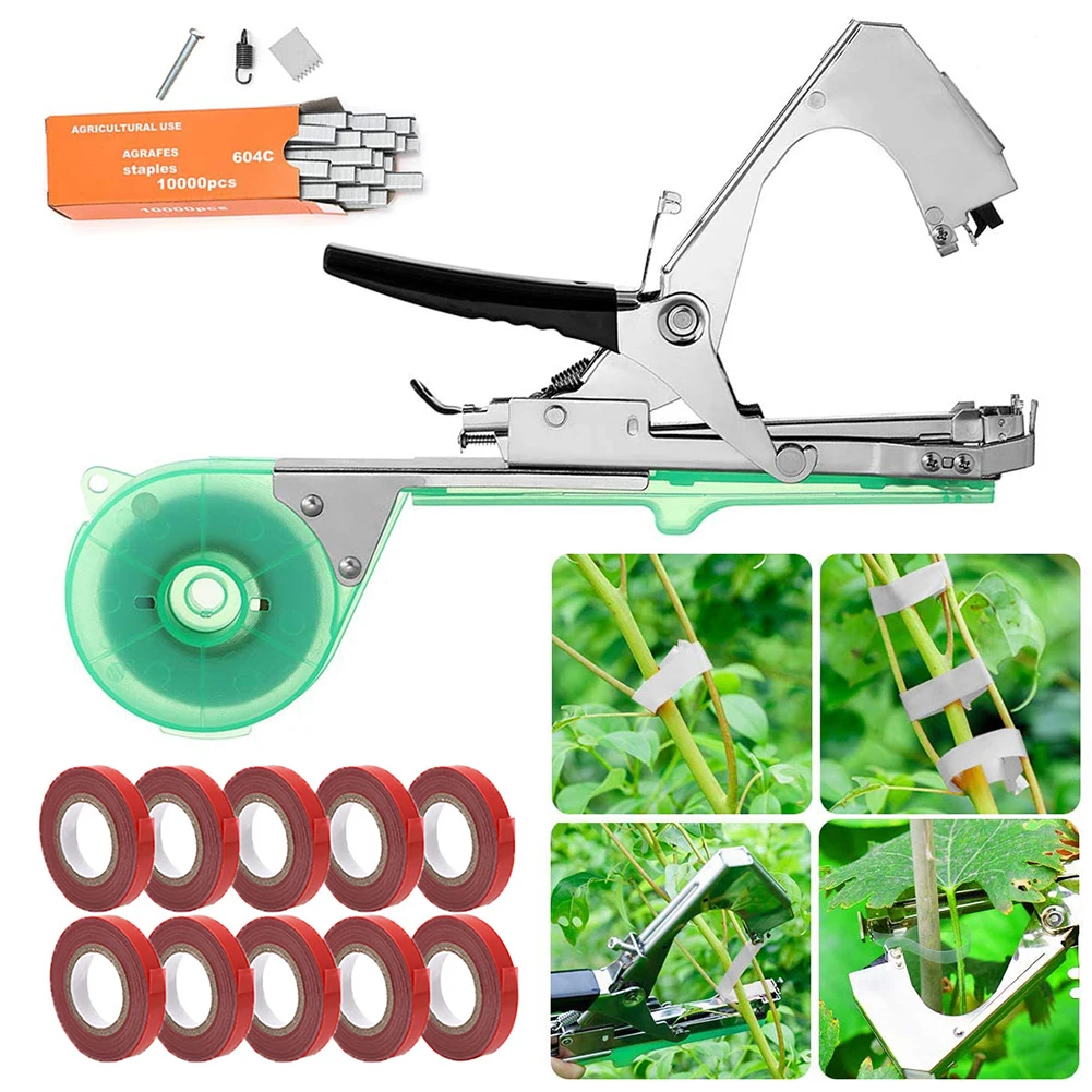 

Garden Tools Garter Plants Tying Machine Branch Hand Tying Machine Packing Vegetable Stem Strapping Pruning Tool Tapener Tapes