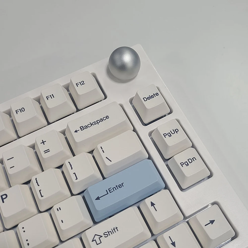 Ручки для механической клавиатуры Keydous NJ80 круглые серебристые синие красные