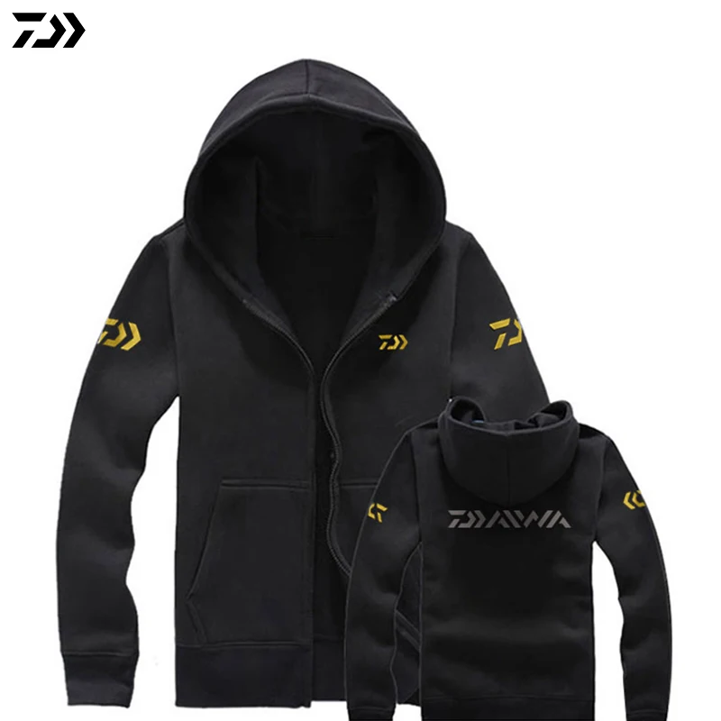 Daiwa Новые мужские куртки для рыбалки анти-УФ дышащий ветрозащитный Свитшот теплый спортивный Кемпинг Туризм Рыбалка пальто с капюшоном