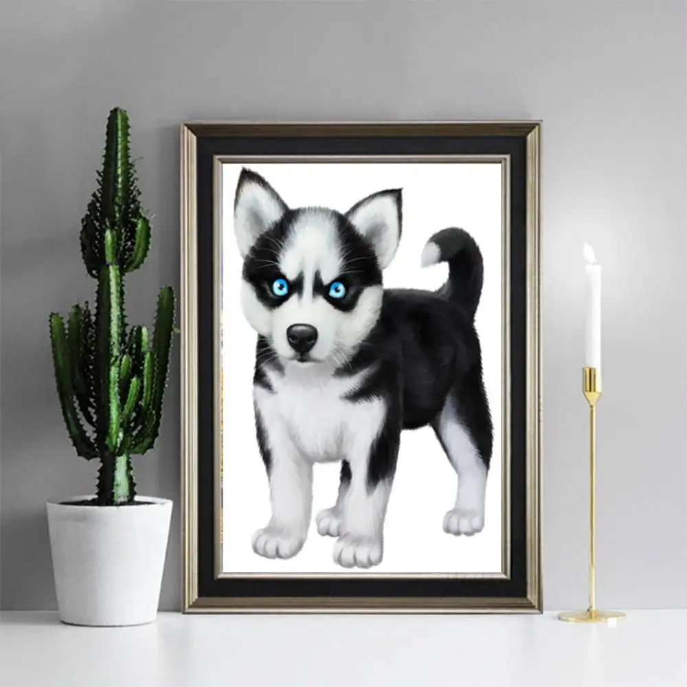 Животное собака узор 5D DIY Полная Алмазная вышивка крестиком мозаика украшение