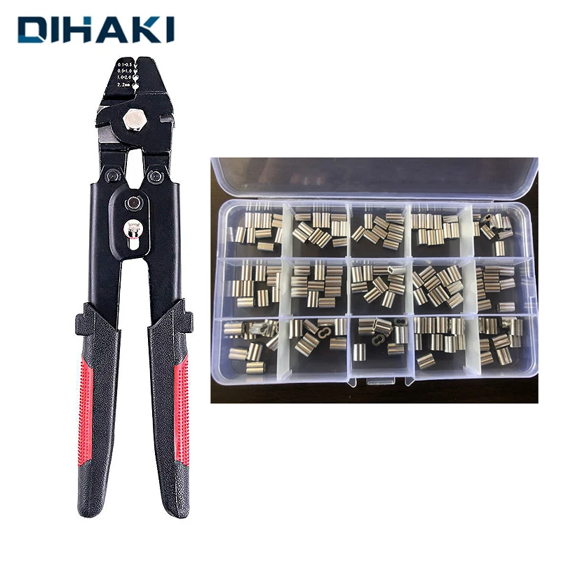 Обжимной инструмент для рыбалки обжимные плоскогубцы с 150 шт. 1 2/1 5/2 мм Алюминий