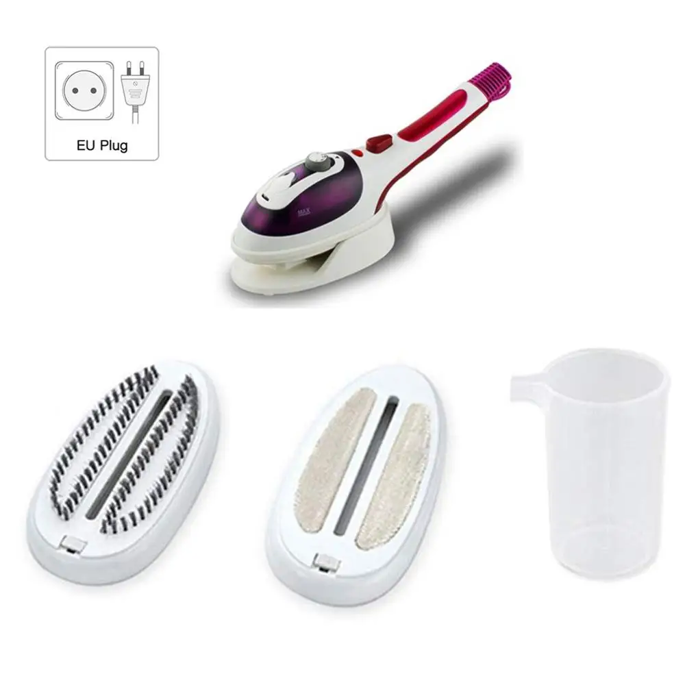 purple EU plug 220 В портативная Паровая щетка для одежды портативная Паровая керамическая железная щётка для сухой чистки два в одном ручном паровом железе - Цвет: purple EU plug