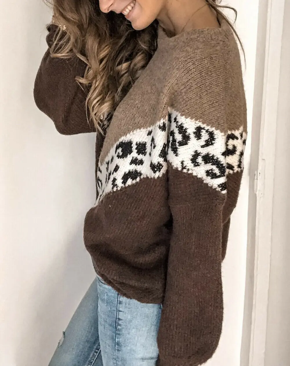 

Fashion Women's Long Sleeve Knitted Sweater Jumper Pullover Knitwear Winter Outwear Tops Sweaters