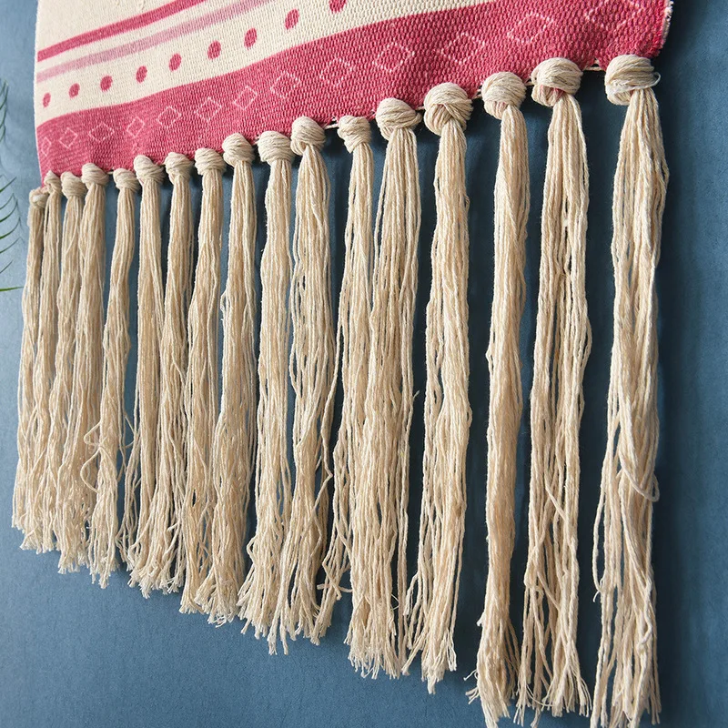 

Tassel Bohemian Macrame Woven Wall Hanging Handmade Knitting Tapestry Home Office Wall Decoration Tapestry Wall Hanging