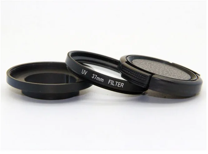 

Professional High Transmittance Optical Glass 37mm UV Filter Lens Adapter + Protector Cap for Gopro Hero HD 3 3+ 4 Camera