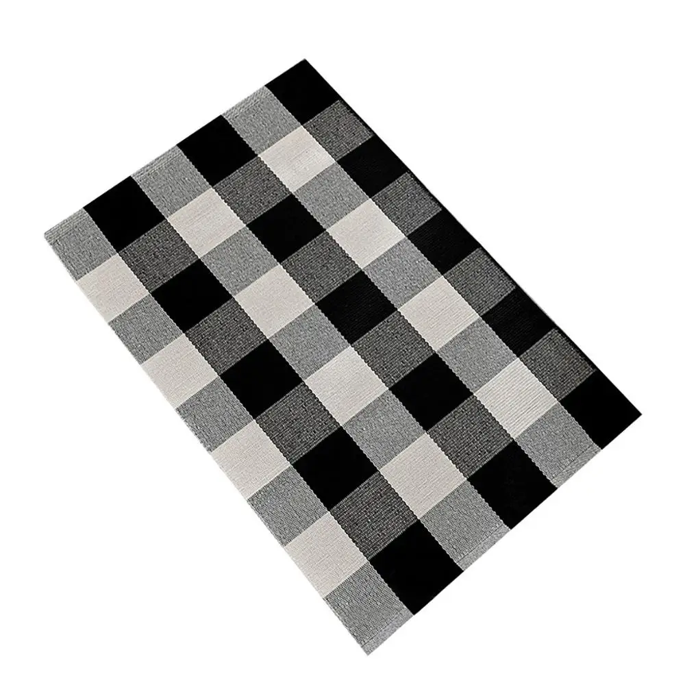 Хлопковые клетчатые коврики в стиле буйвола уличный клетчатый коврик 60*90 см для