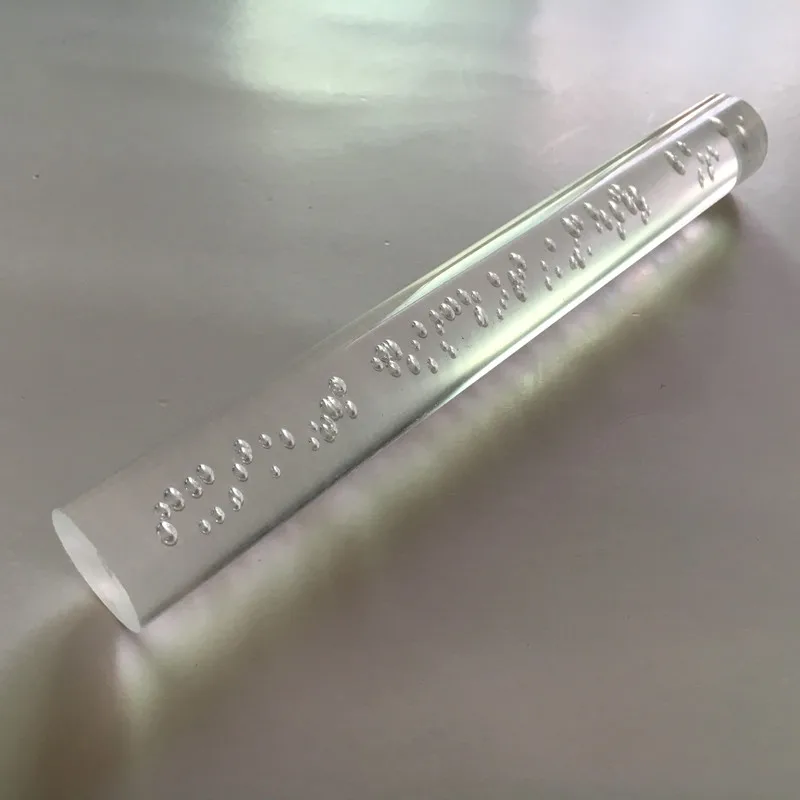Have Bubbles Inside 12 шт. OD20x1000mm акриловые пузырьки стержень прозрачный ПММА пластиковый бар использовать для светодиодный Декор дома улучшение душ занавески - Цвет: Have Bubbles Inside