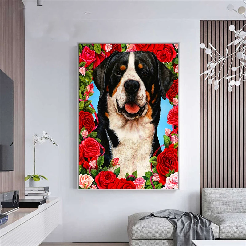 5D DIY Алмазная вышивка в виде кошек и собак изображение стразы алмазов картина