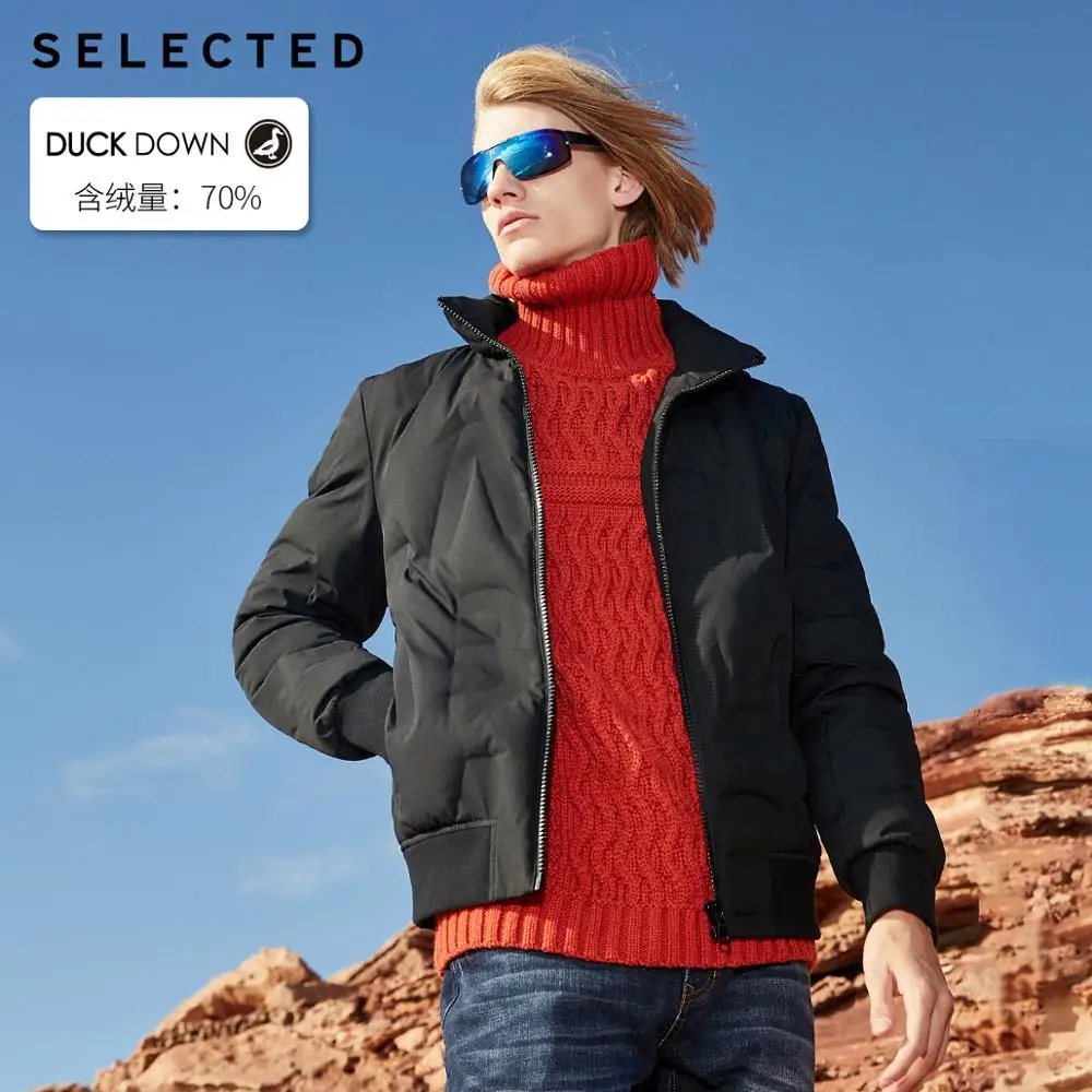 Выбранные Для Мужчин's стоячий воротник короткая куртка пуховик Парка Сезон