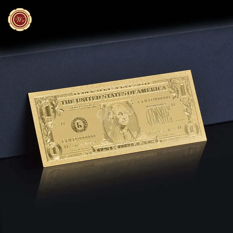 Памятная банкнота из золотой/серебряной фольги в долларах США | Дом и сад