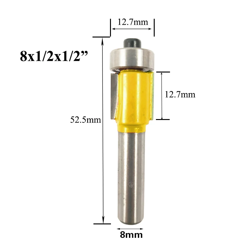 Фрезер с подшипником для дерева 1 шт. 8 мм хвостовик 2 дюйма фрезы из карбида