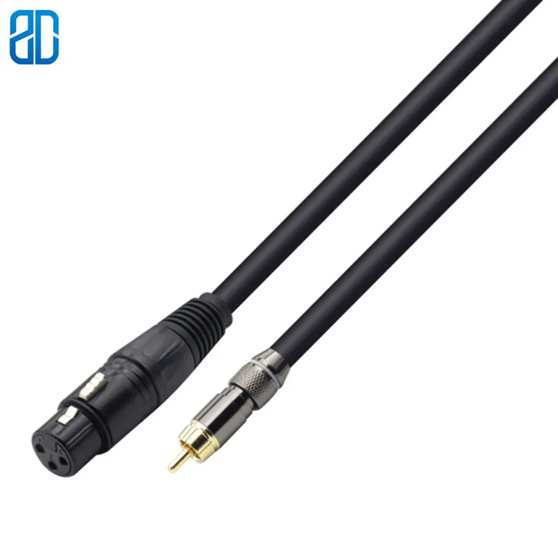 Кабель удлинитель для микрофона переходник с RCA на XLR RAC Canon 3 контактный штекер