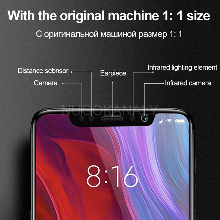 6D полное покрытие закаленное стекло для Xiaomi Redmi Note Mi Pocophone F1 Poco X3 M3 F2 10T 9T 10 9 9S 8 Pro Lite