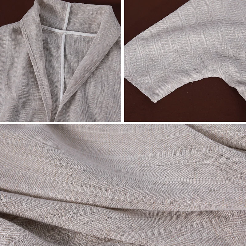 Hisenk 2020 весна лето длинное пальто из хлопка и льна кардиган винтажная ветровка