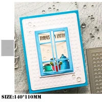new metal cutting dies and stamp for diy scrapbooking square net frame template photo album decorative embossed paper card craft