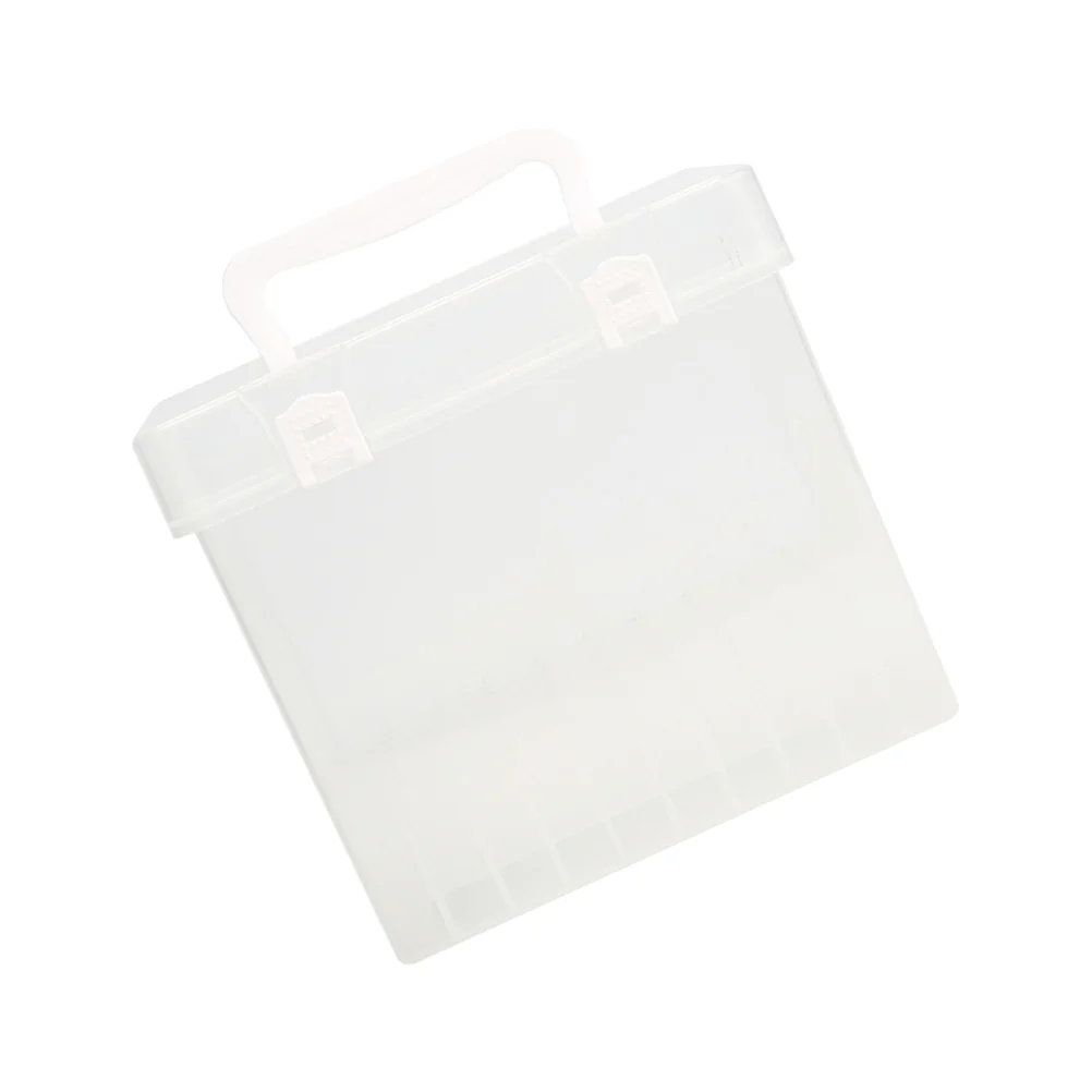 

1pc Mark Pen Storage Holder Stationery Organizer Portable Stationery Box (White)