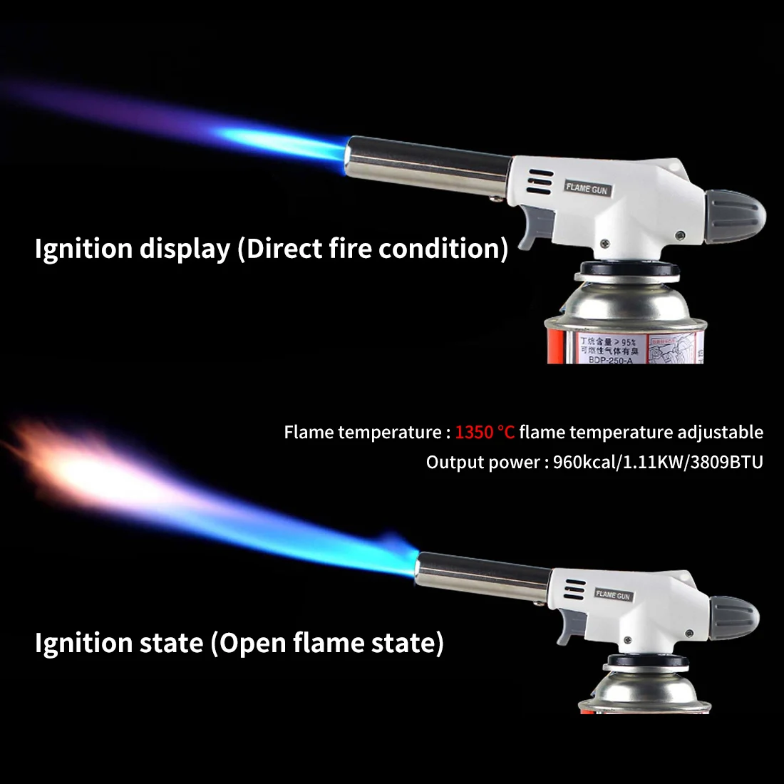 Многофункциональная газовая горелка с пьезоподжигом для приготовления пищи |