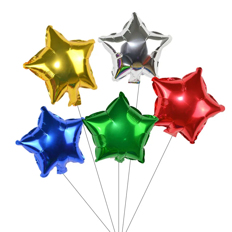 5 шт. золотой серебряный шар с фольгой в виде звезды украшение для детского душа