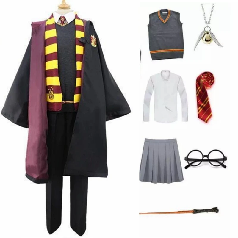 Детская и взрослая Хэллоуин плащ шарф слисерин равенклав халат Хаффлпафф