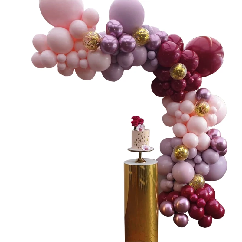 Розовый свадебный душ воздушный шар арочный комплект годовщина фиолетовый