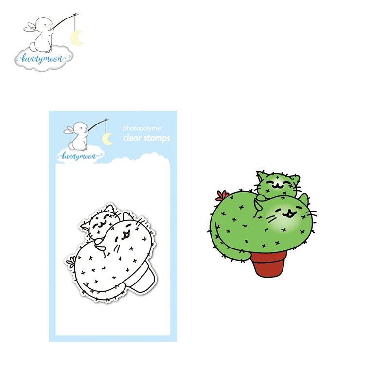 CH кактус кошка прозрачный силиконовый штамп/печать для DIY Скрапбукинг/фотоальбом