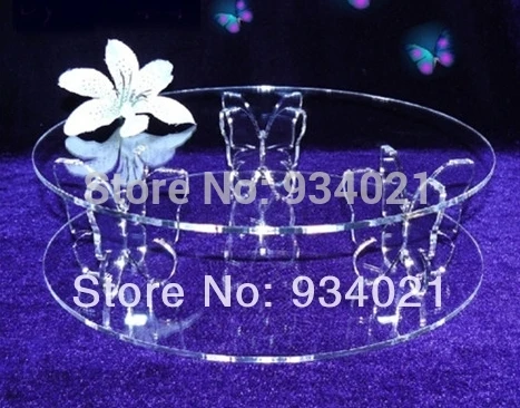 

Practical Round 2 Tier Acrylic Butterfly Cupcake Cake Stand