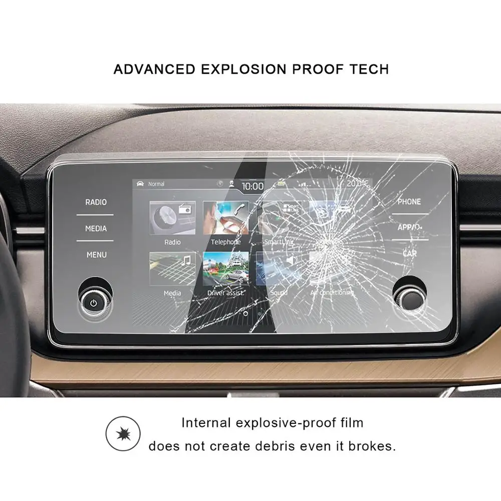 Протектор экрана для автомобиля RUIYA для Kamiq Bolero/Scala Bolero 8 дюймов 2020 года с навигацией GPS. Аксессуары для интерьера автомобиля.