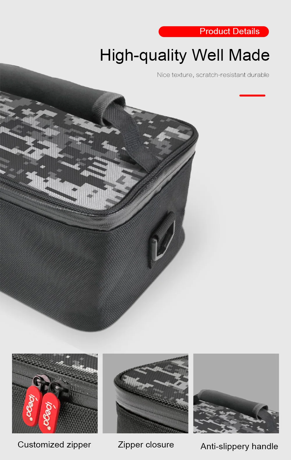 IPEGA PG-9179, регулируемая сумка для хранения, устойчивый к царапинам и пыли, ударопрочный органайзер для переключателя, PG9179, геймпад, Упаковочная Сумка