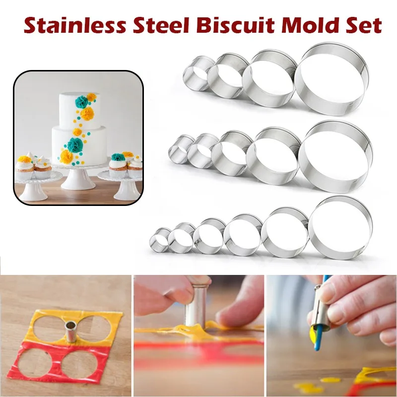 Форма для торта и печенья резак круглой формы из нержавеющей стали сделай сам