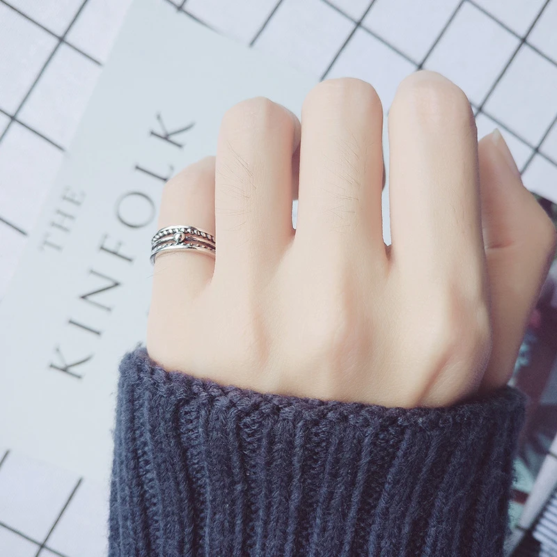 Женское открытое регулируемое кольцо Modian из стерлингового серебра 925 пробы с