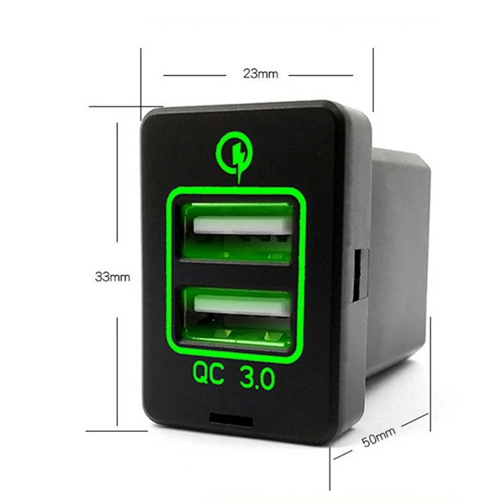 Автомобиля с двумя портами USB Зарядное устройство светодиодный розетка