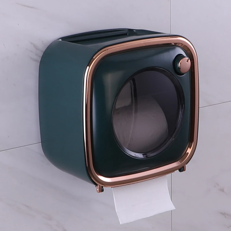 

Double Layer Toilet Paper Holder Geen Toilet Organizer Portable Toilet Paper Holders Box Wcrolhouder Bathroom Products EH60PB